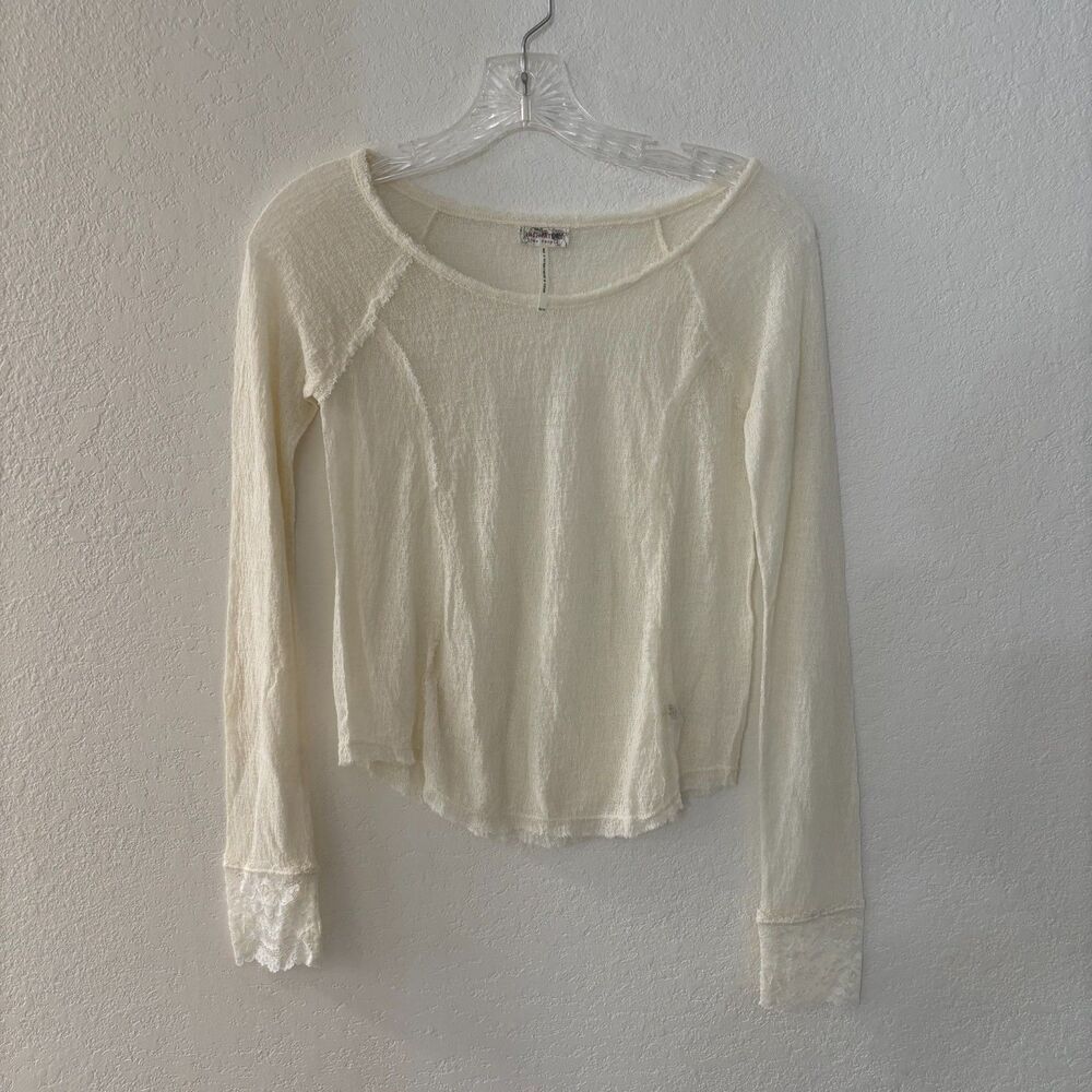 Free People Sheer Long Sleeve Shirt